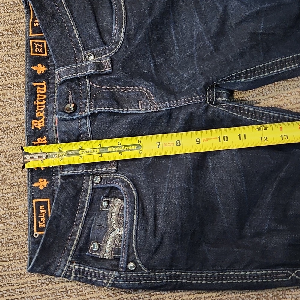 Rock Revival Dark Indigo Embellished Bootcut Jeans - Picture 10 of 16